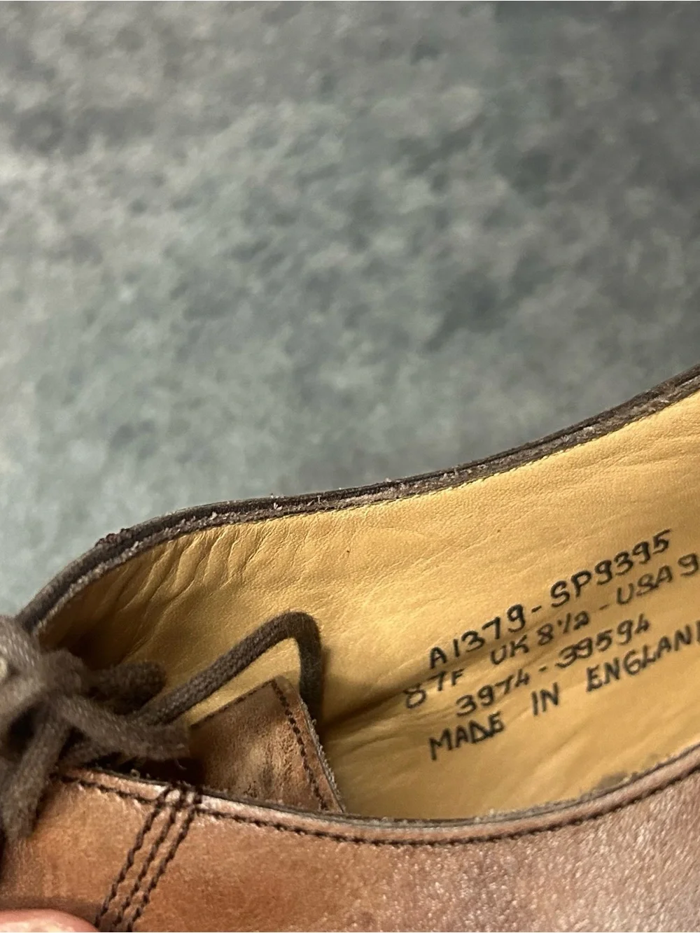 Alfred Sargent for J.Crew Brown Leather derby Cap-Toe classic dress shoes